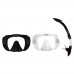 ست ماسک و اشنورکل غواصی سیلیکونی مشکی /سفید آکوالانگ Aqualung  Malibu 